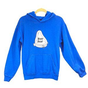 Brain Dead Urinal Hoodie Royal Blue Mens Size Small